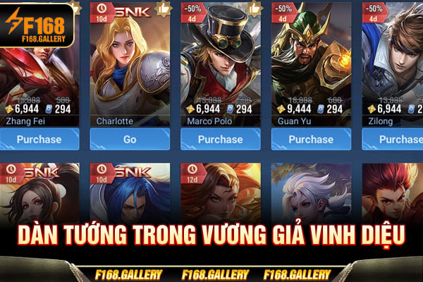 Dàn tướng trong Vương Giả Vinh Diệu